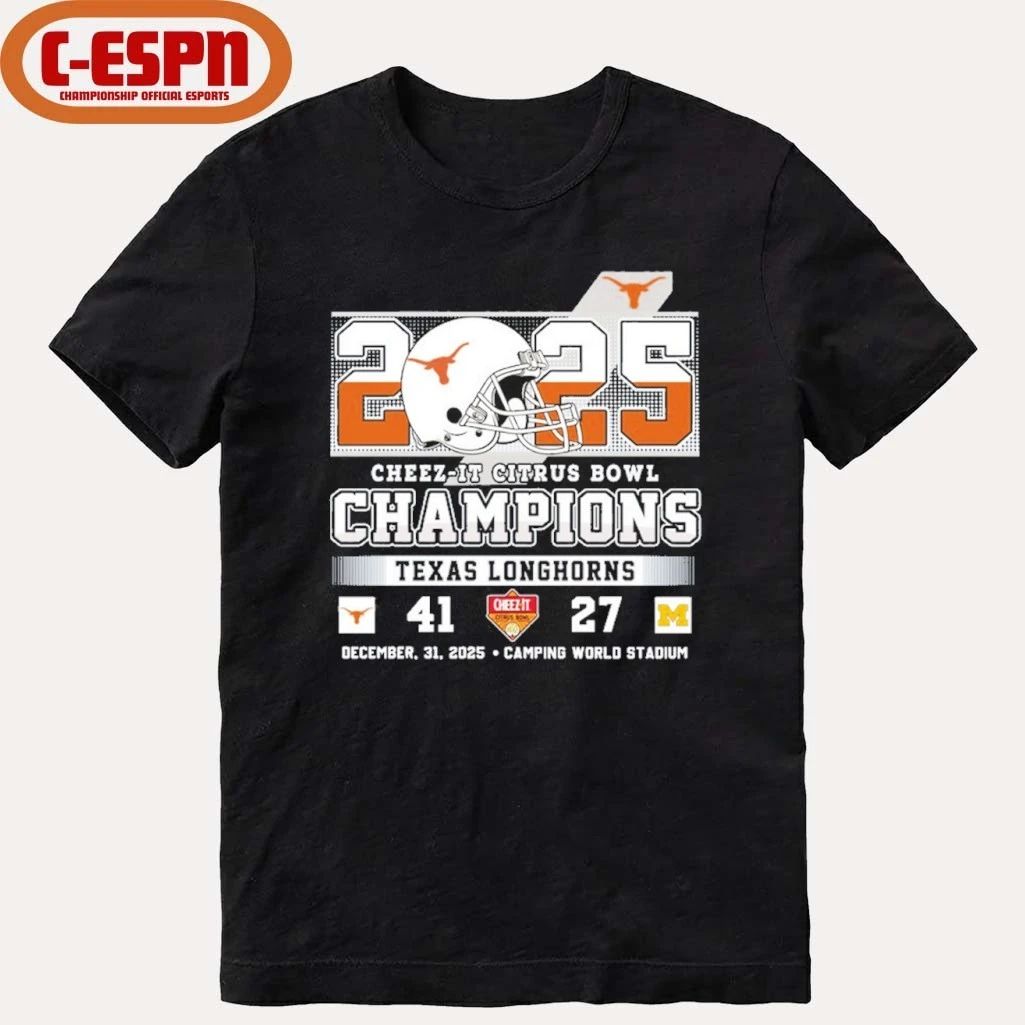 2025 Texas Citrus Bowl Score Champions 41-24 Michigan Shirt