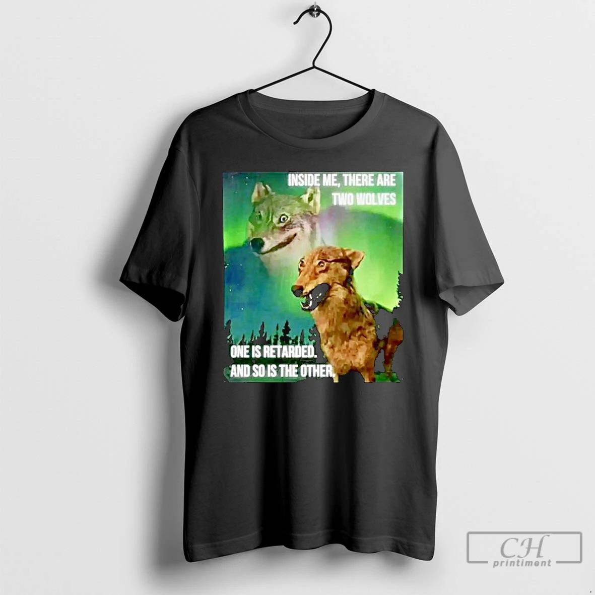 Premium Inside Me There Are Two Wolves Meme Ornaments T Shirts
