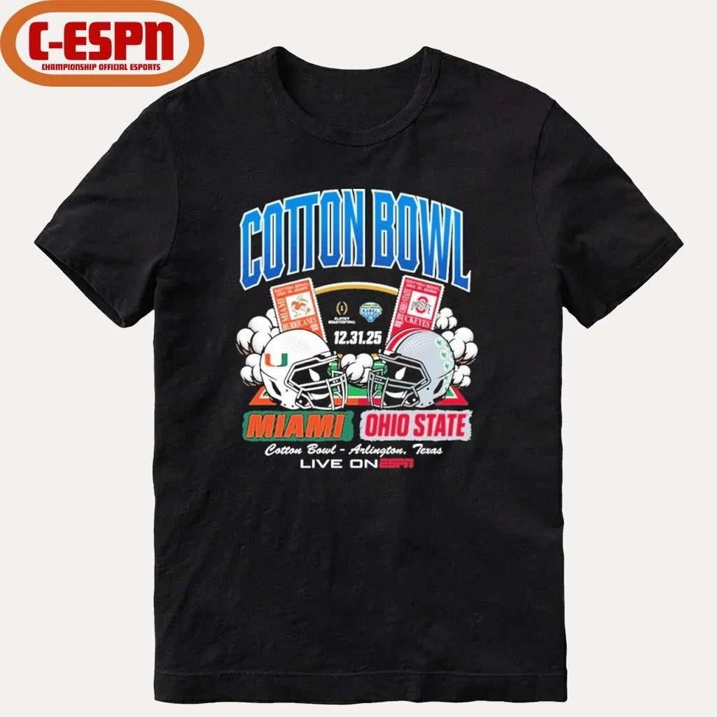 2025 Cotton Bowl Head to Head Miami Vs OSU Shirt