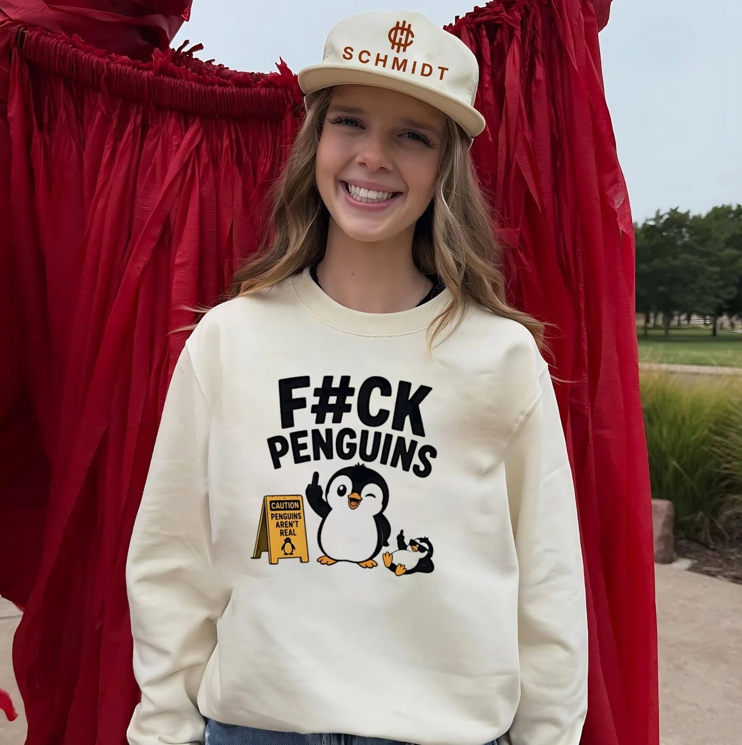 Fuck penguins caution penguin’s aren’t real cartoon penguin shirt
