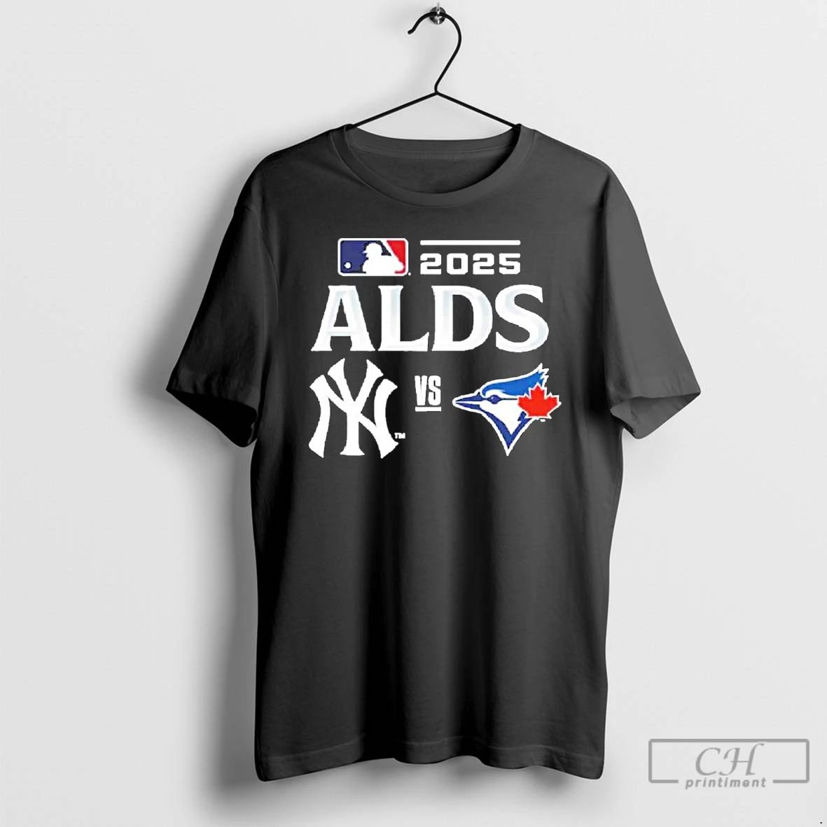 Premium Toronto Blue Jays Vs New York Yankees 2025 Mlb Alds Matchup Logo T Shirts