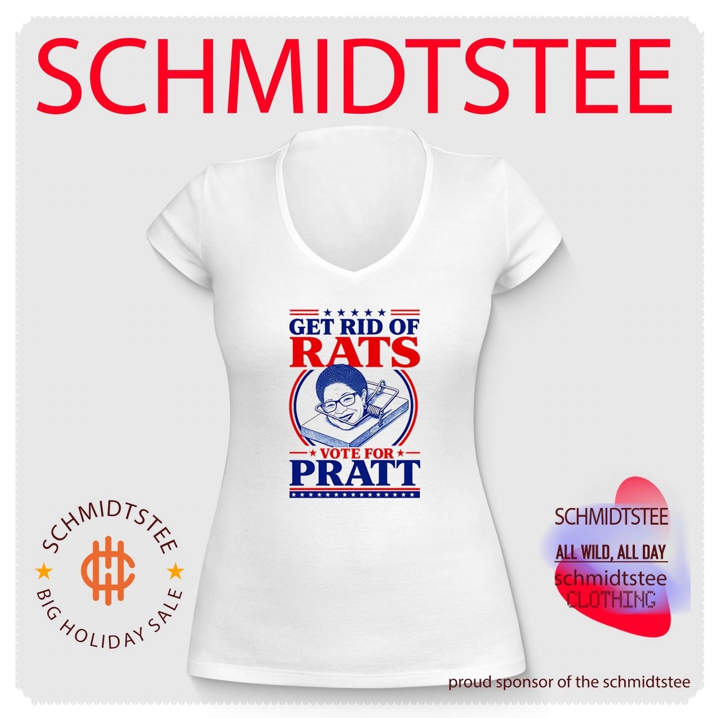 Get Rid Of Rats Vote for Pratt shirt