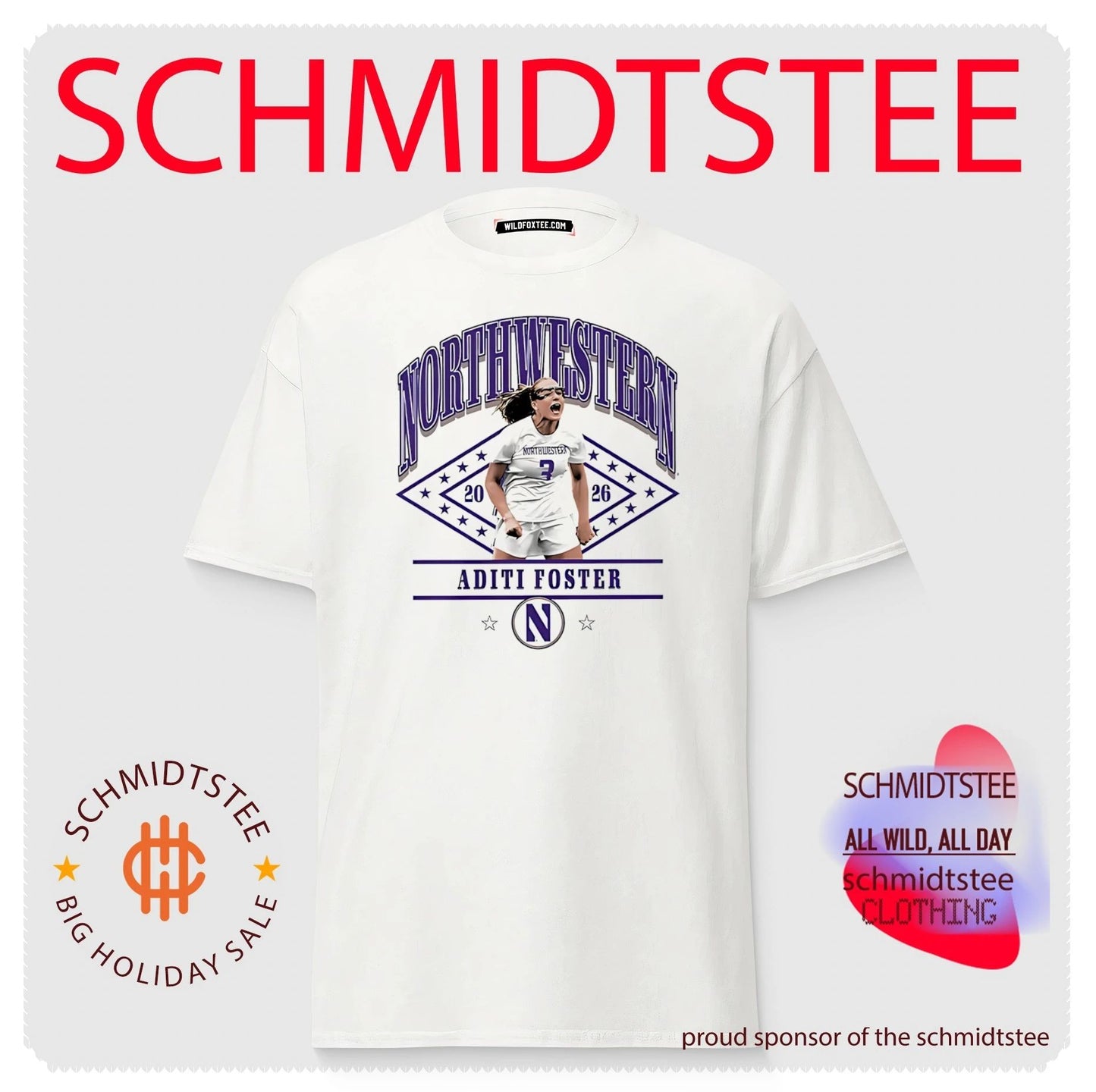 Northwestern University Women’s Lacrosse 2026 Aditi Foster shirt