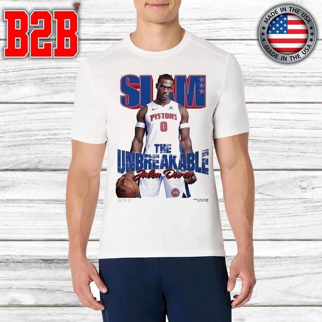 SLAM 260 Jalen Duren Magazine Cover The Unbreakable From Team Detroit Pistons Shirt