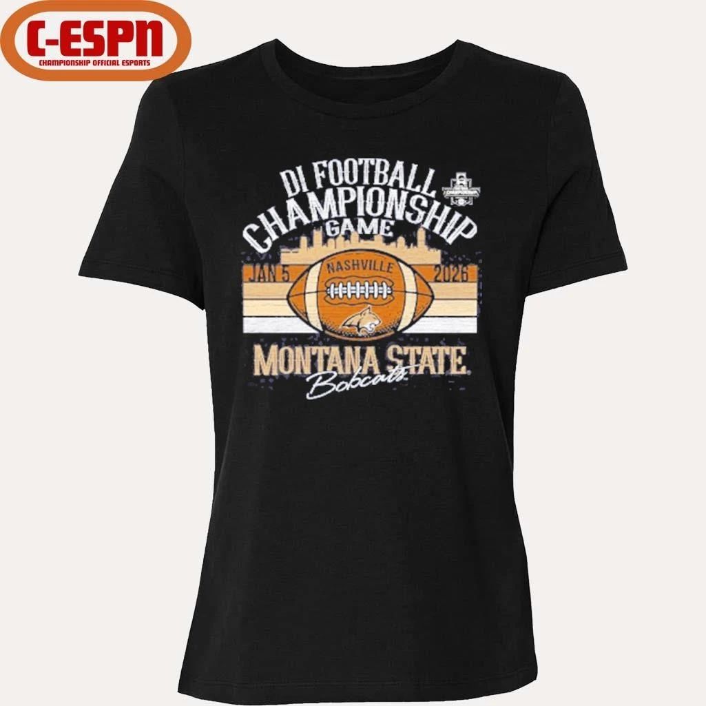 Montana State Bobcats 2025 NCAA DI Football Championship Game Nashville Skyline Shirt