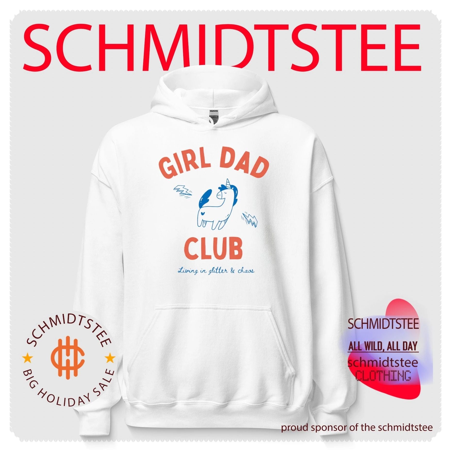 Girl Dad Club living in glitter and chaos shirt