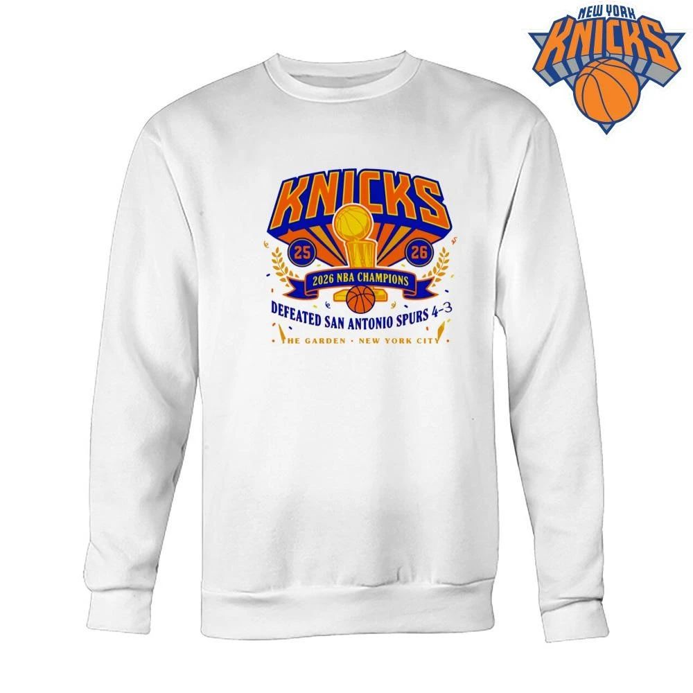 New York Knicks 2026 NBA Champions Defeated San Antonio Spurs Commemorative Shirt