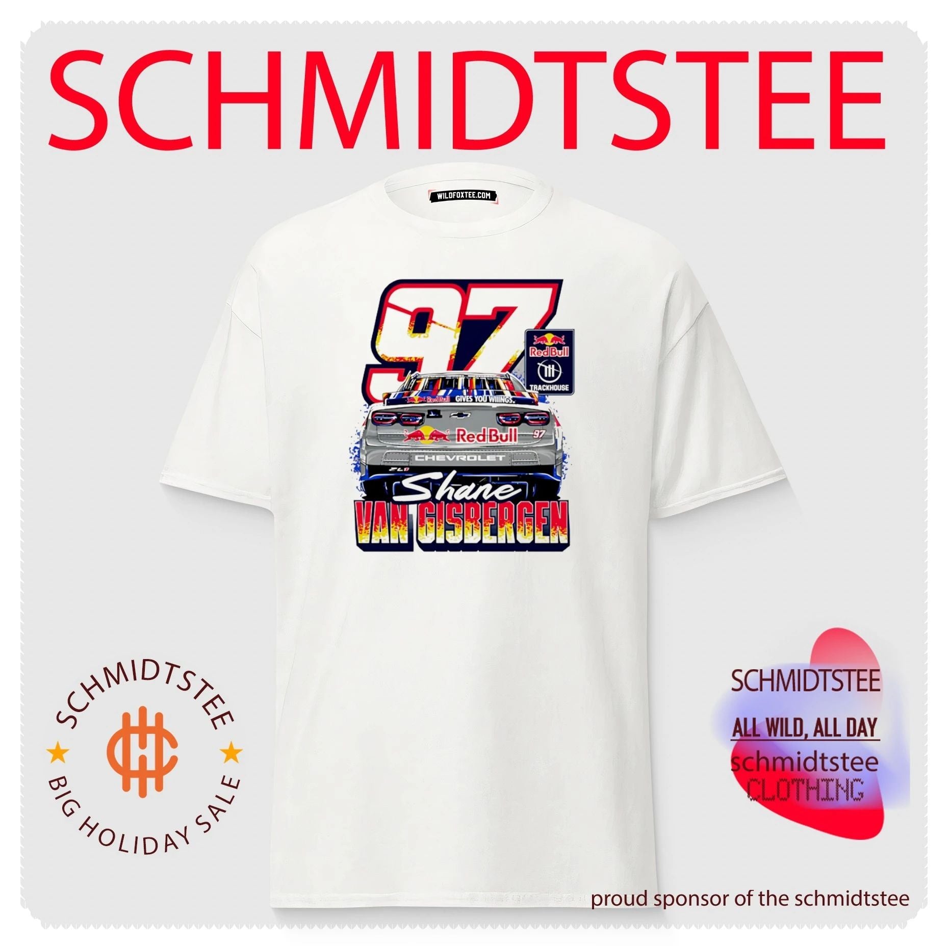 Shane van Gisbergen no 97 Red Bull the Flying Kiwi graphic shirt