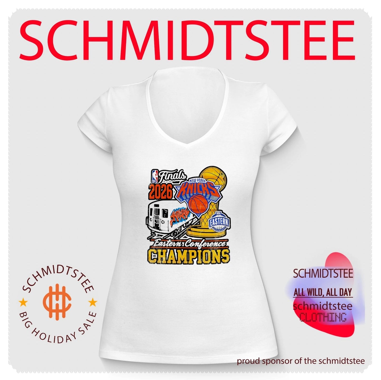 New York 2026 Eastern Conference Champions train graphic shirt