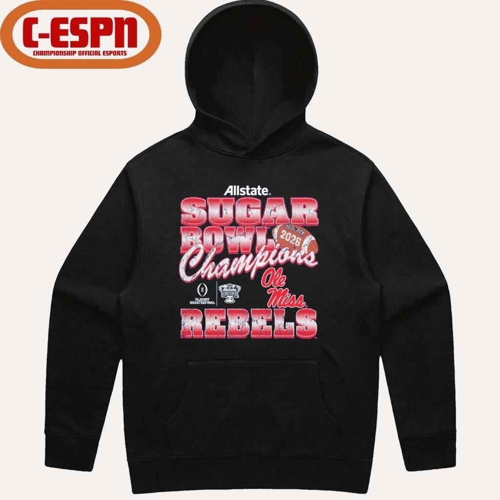 Ole Miss Rebels Football 2026 Sugar Bowl Champions Retro Shirt