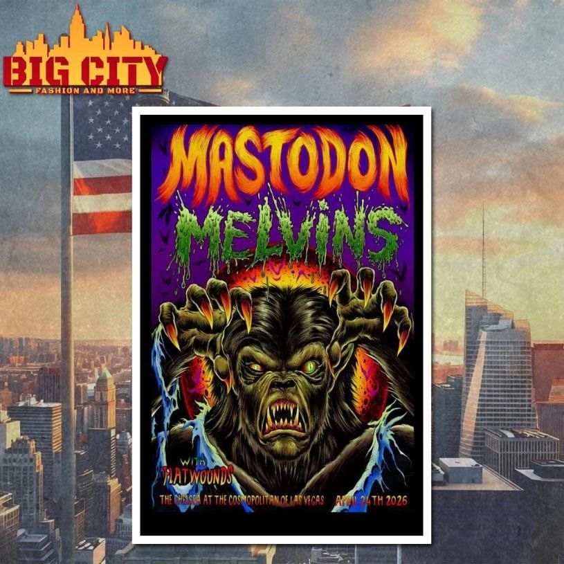 Mastodon With Melvins April 24 2026, Las Vegas NV Poster Shirt