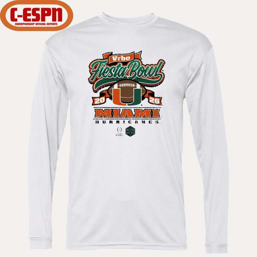 Miami Hurricanes CFP Semifinal 2026 Vrbo Fiesta Bowl Scripted Shirt