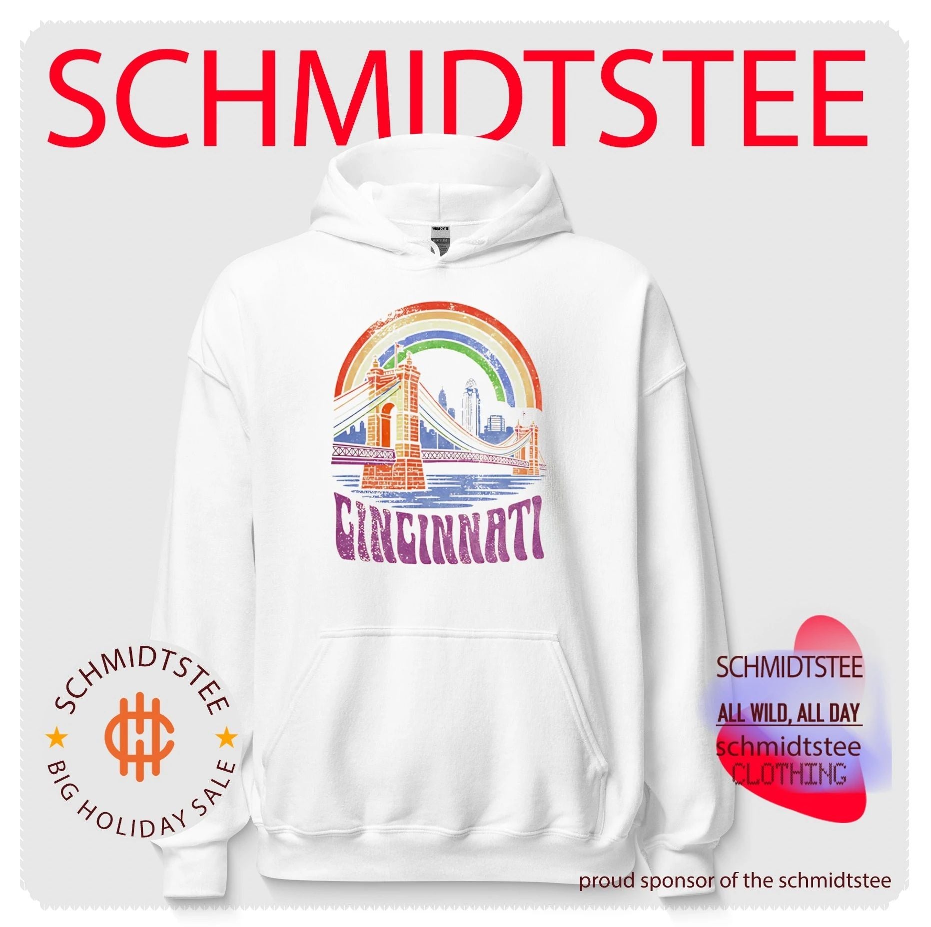 Cincinnati Rainbow Roebling Bridge Proud of our city shirt