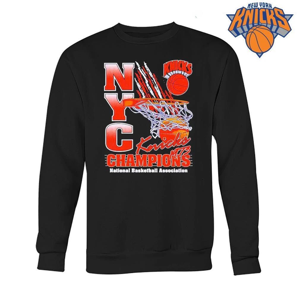 New York Knicks NYC 1973 champions national basketball association hoop ball T Shirt