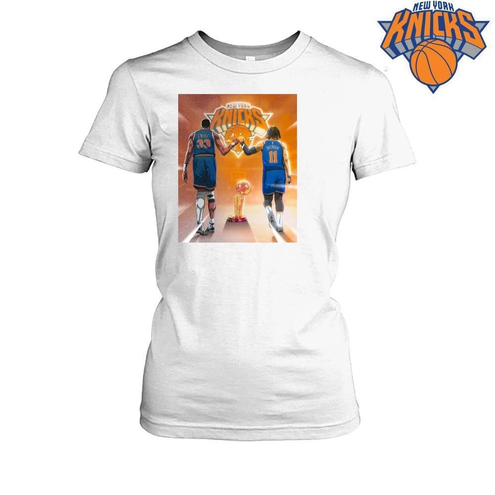 New York Knicks Champions NBA 2026 Patrick Ewing and Jalen Brunson Fist Bump Shirt