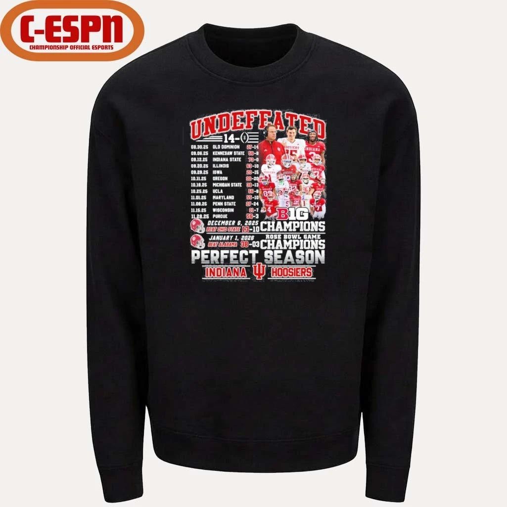 Undefeated 14-0 Indiana Hoosiers Perfect Season Score Shirt