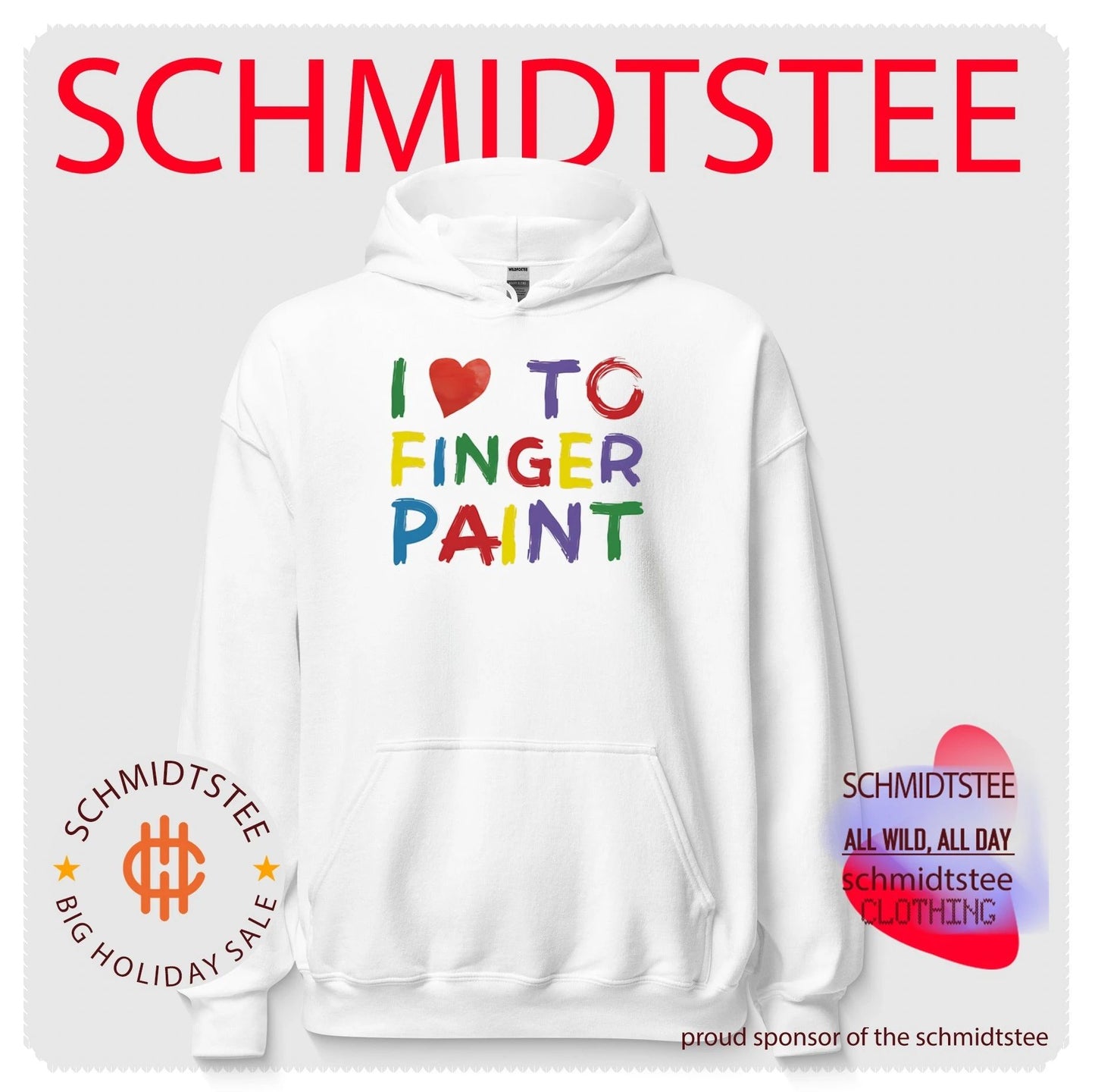I Heart to Finger Paint full color shirt