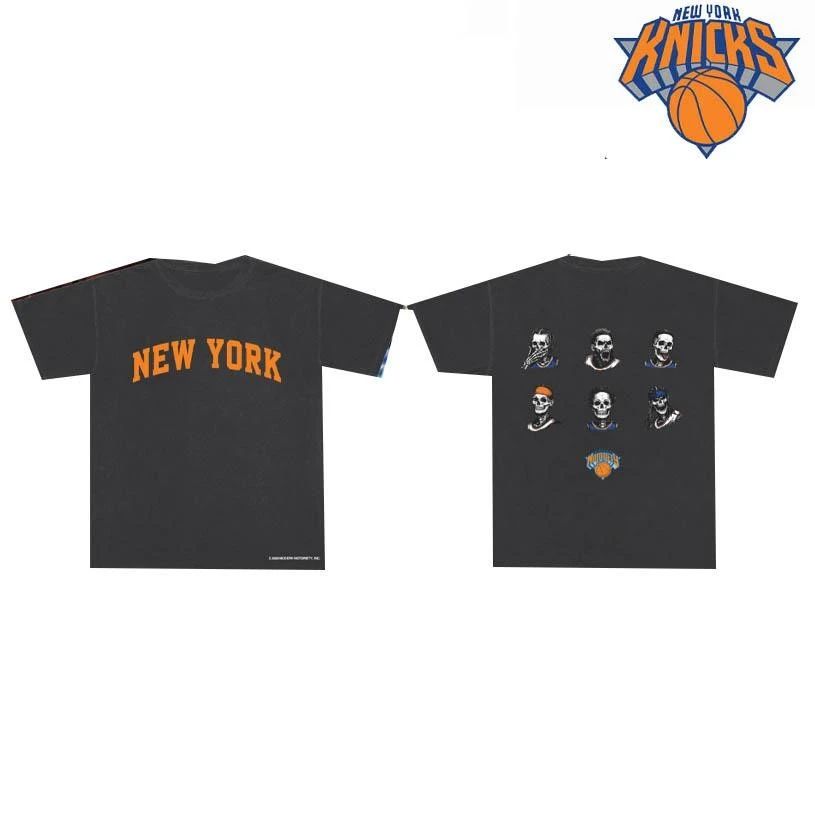 New York Knicks Champions NBA 2026 Vintage Skeleton Players Madison Square Garden Basketball Two Sided Shirt