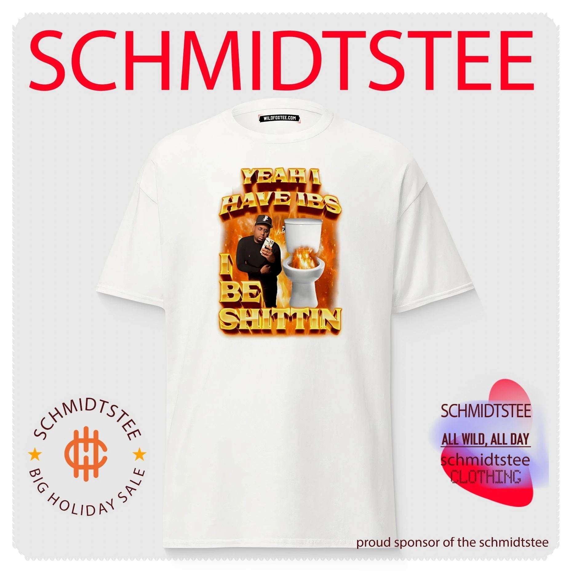Yeah I have ibs i be shittin flaming toilet graphic shirt