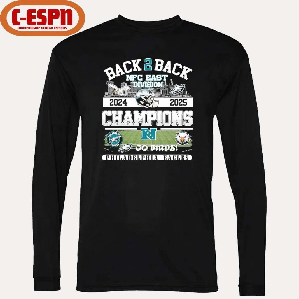 Back To Back 2024-2026 Philadelphia Eagles NFC East Division Champions go Birds Shirt