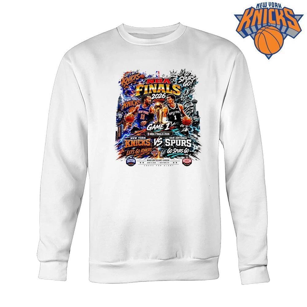NBA Finals 2026 Game 1 New York Knicks vs San Antonio Spurs Bootleg T Shirt