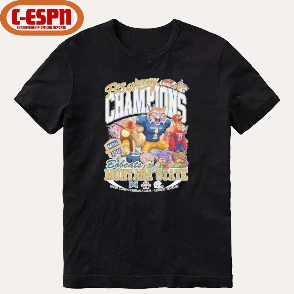 Montana State Bobcats Mascot 2025 FCS National Champions Shirt