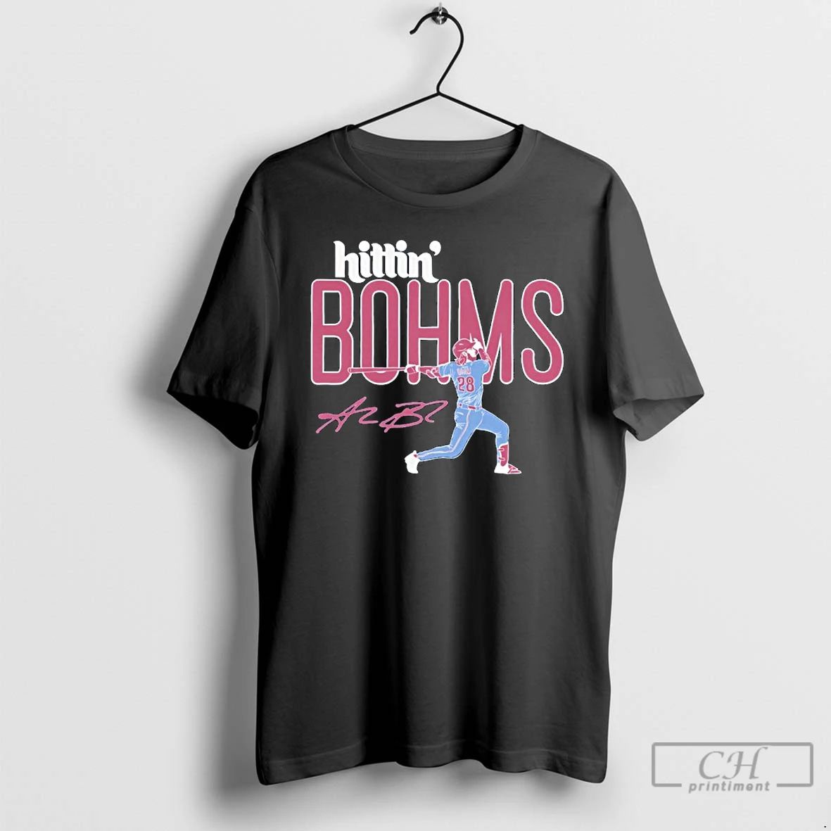 Premium Alec Bohm Hittin Bohms Philadelphia Phillies Baseball Signature T Shirts