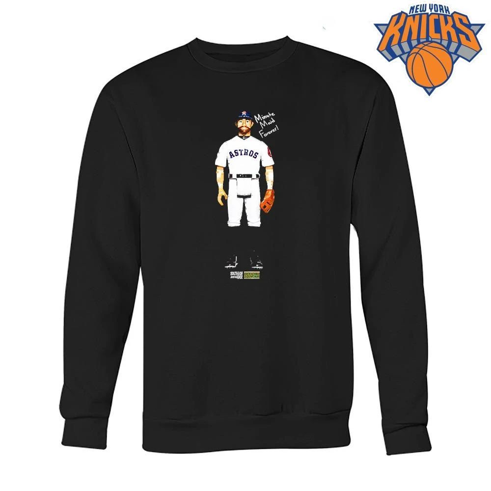 Vintage Houston Astros Minute Maid Forever Baseball Toy Action Figure Souvenir Tee Shirt