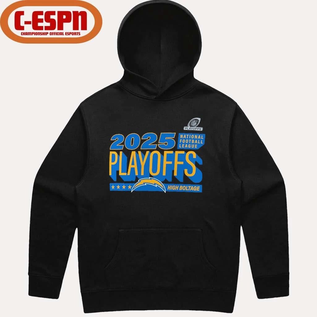 Los Angeles Chargers High Boltage 2025 NFL Playoffs Ready T-Shirt