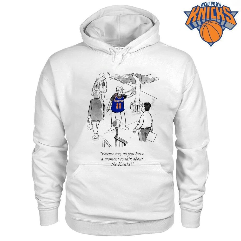 New York Knicks Jalen Brunson 11 Excuse Me Do You Have A Moment To Talk About The Knicks Humorous Cartoon Graphic NBA Finals 2026 Shirt