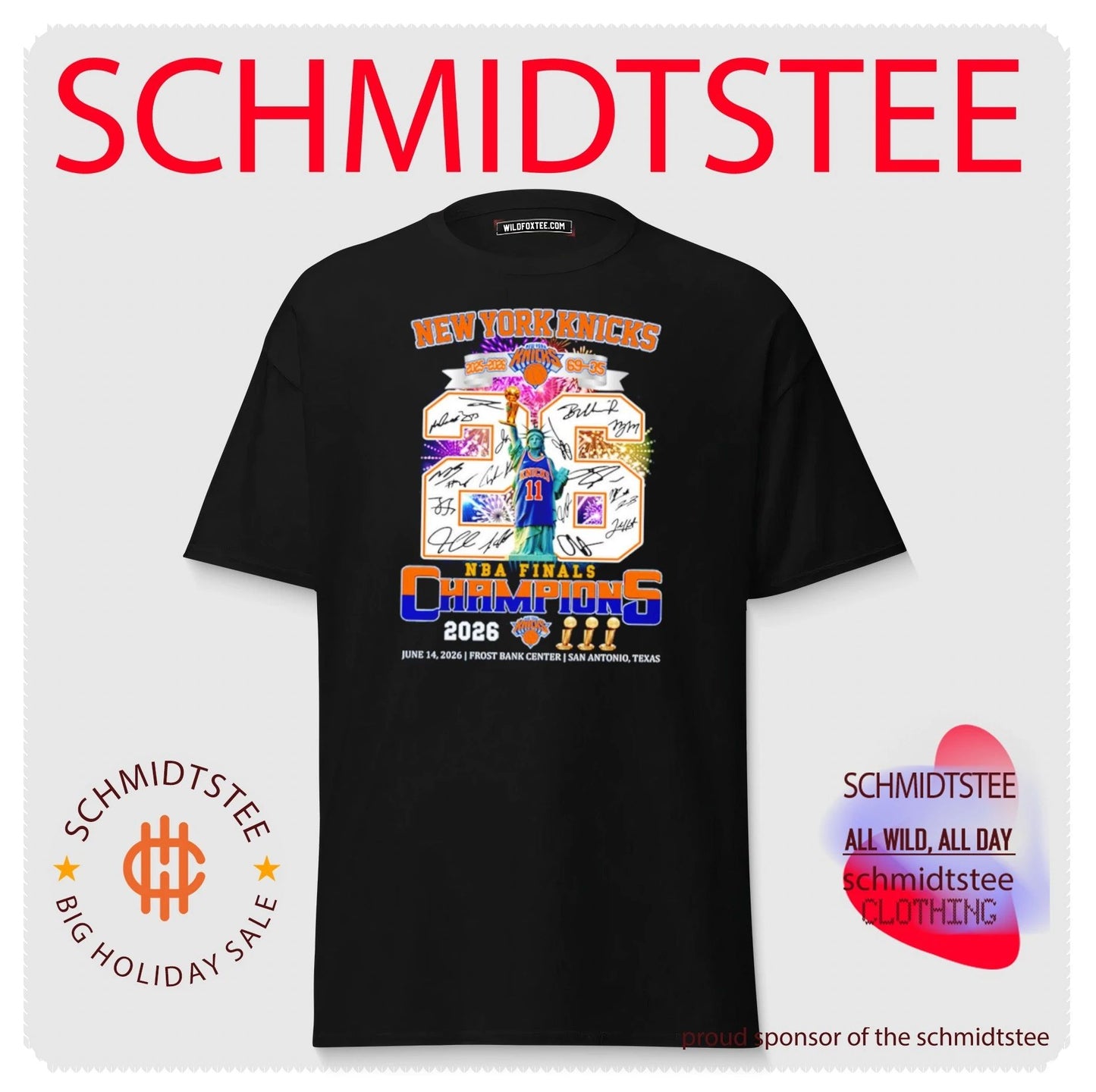 New York Knicks 2026 NBA Finals Champions Statue of Liberty signature shirt