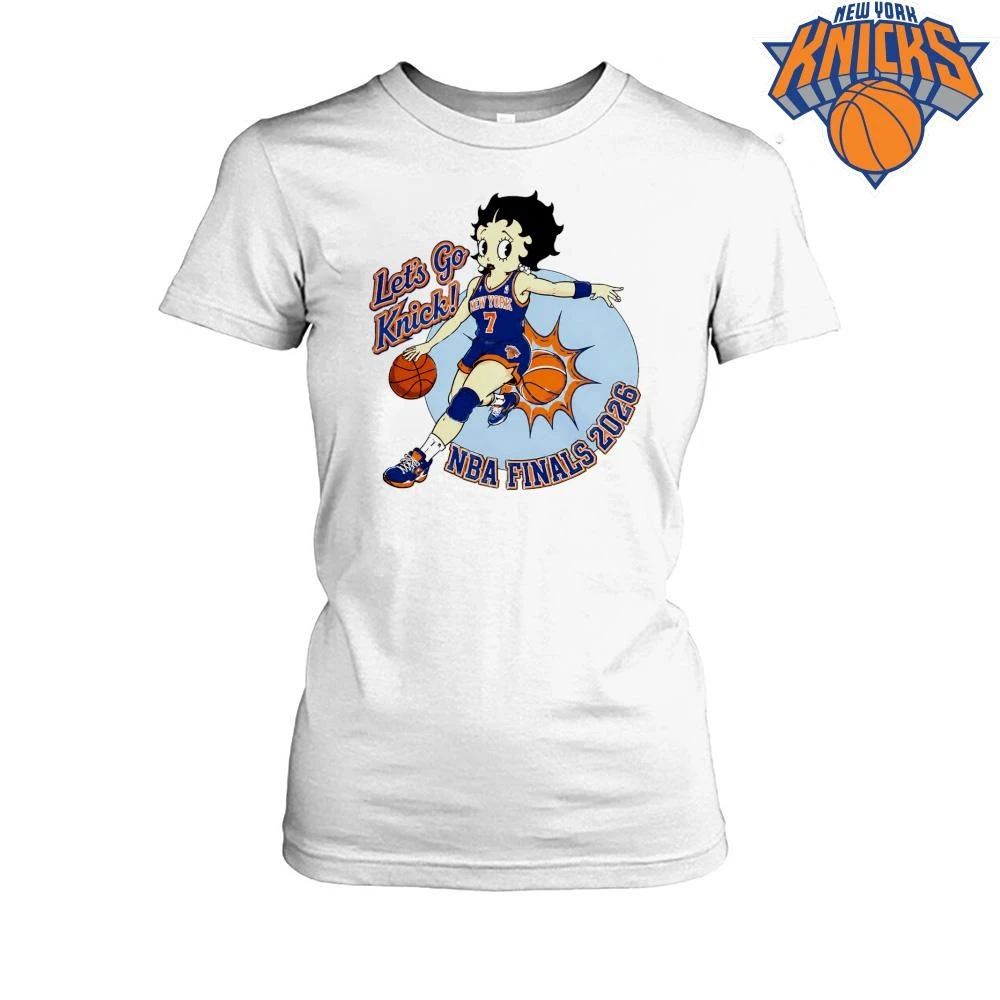 New York Knicks Betty Boop Fan Art Lets Go Knicks NBA Finals 2026 Shirt