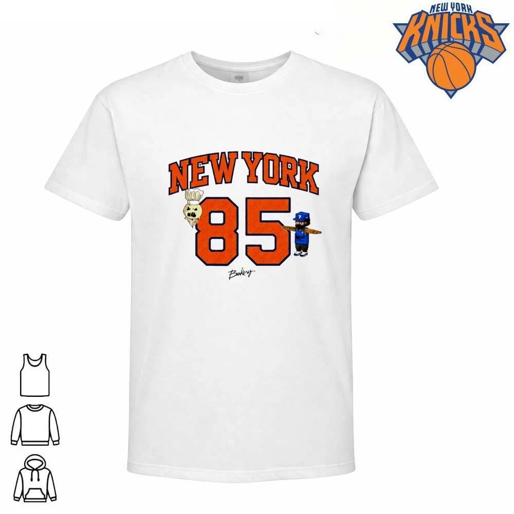 New York Knicks 85 Bakery Retro Cartoon Basketball Fan Apparel 2026 NBA Finals Shirt