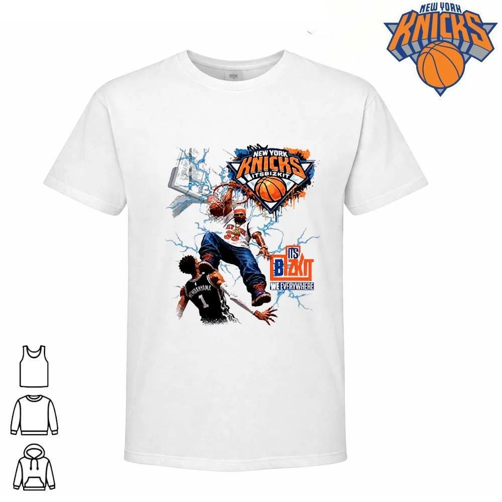 ItsBizkit New York Knicks We Everywhere Patrick Ewing Dunking On Wembanyama Shirt