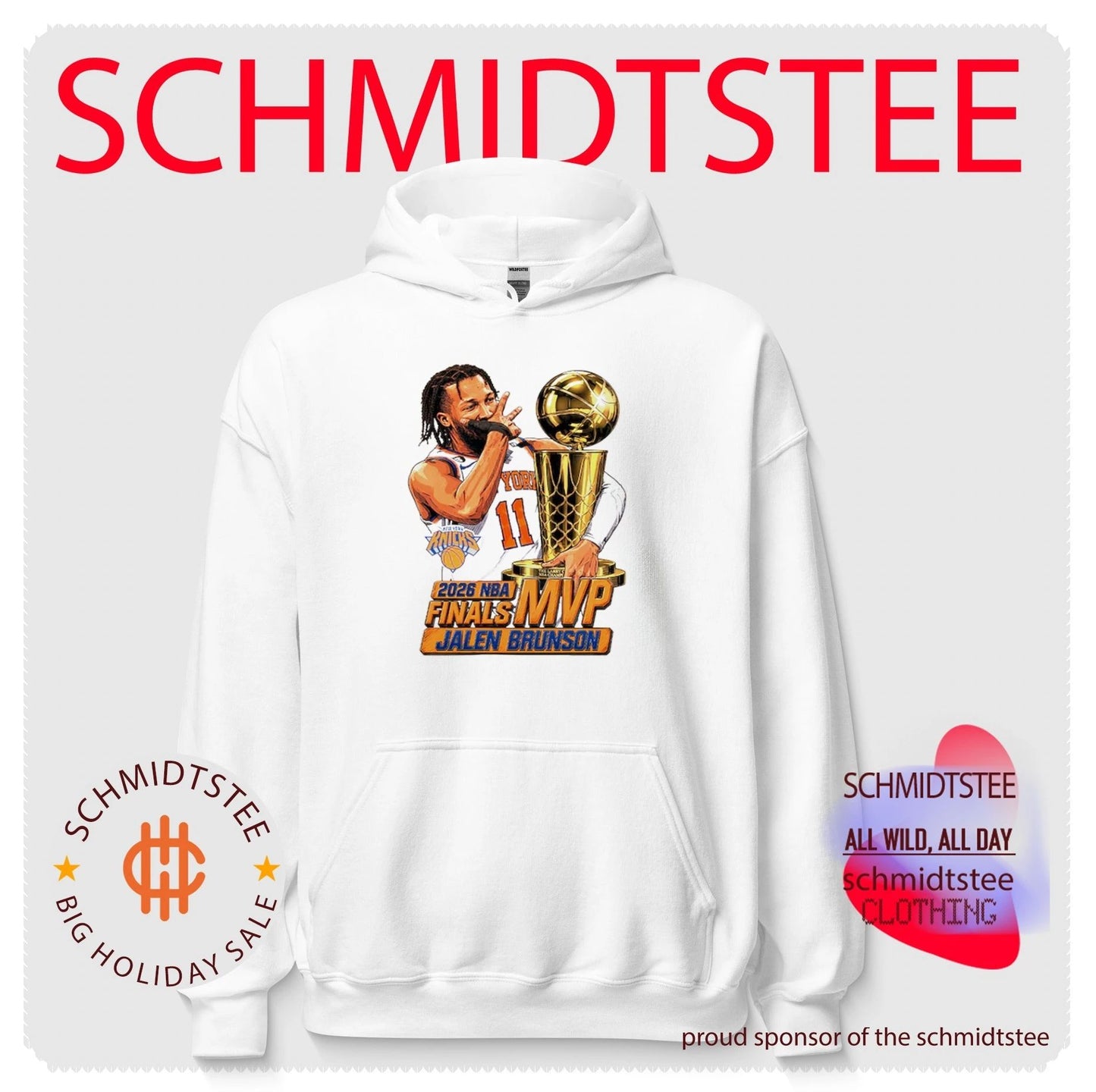 Jalen Brunson New York Knicks 2026 NBA Finals MVP Champions trophy shirt