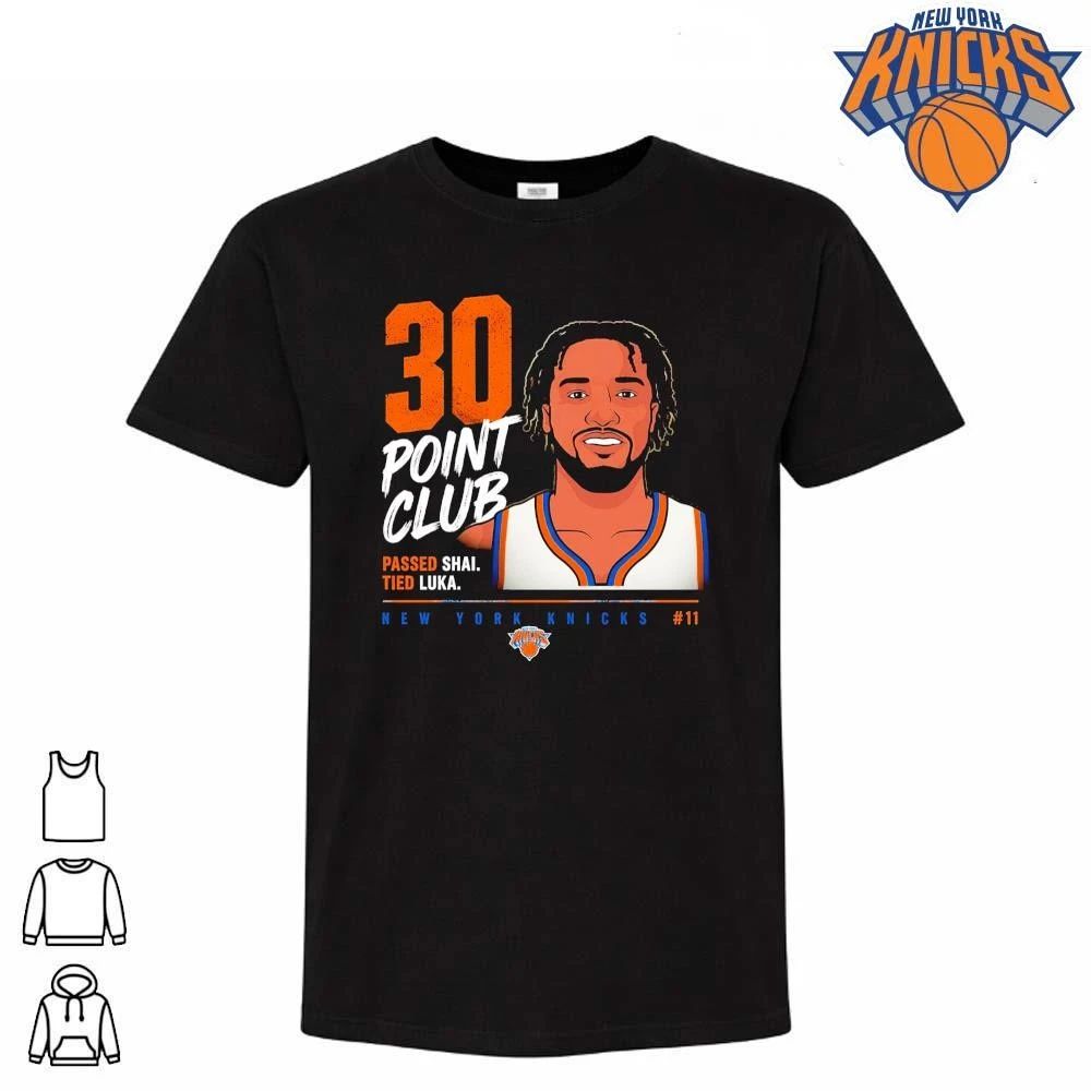 New York Knicks Jalen Brunson 30 Point Club Statmuse Cartoon Graphic NBA Finals 2026 Shirt
