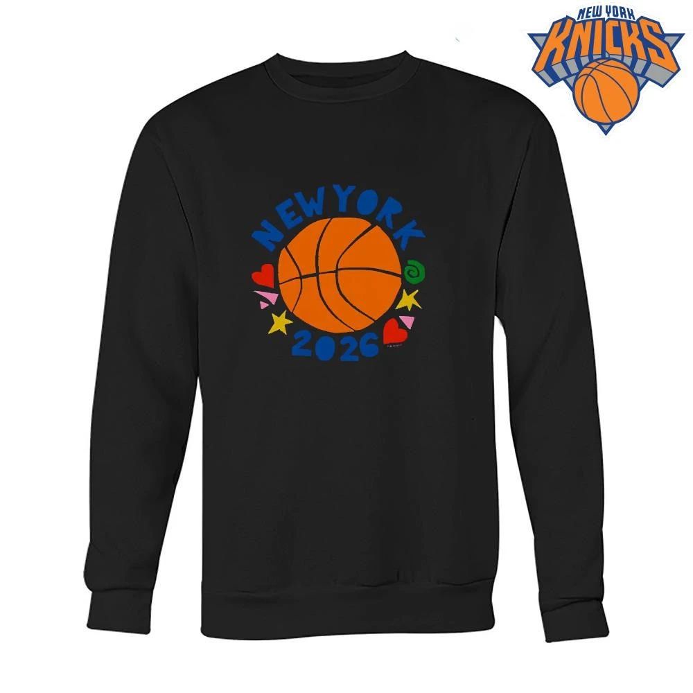 New York Knicks 2026 Basketball Love Heart Graphic Tee Shirt