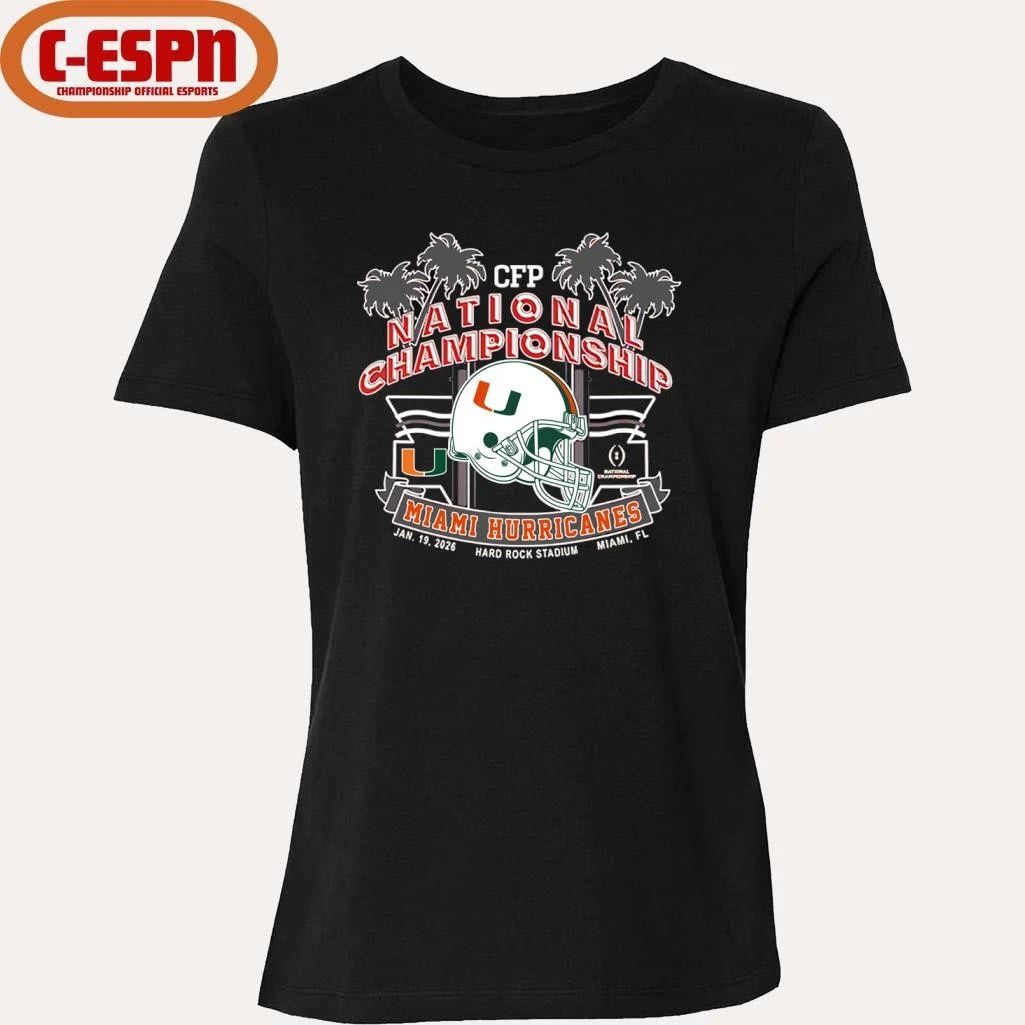 2026 CFP National Championship Miami Hurricanes Helmet T-Shirt