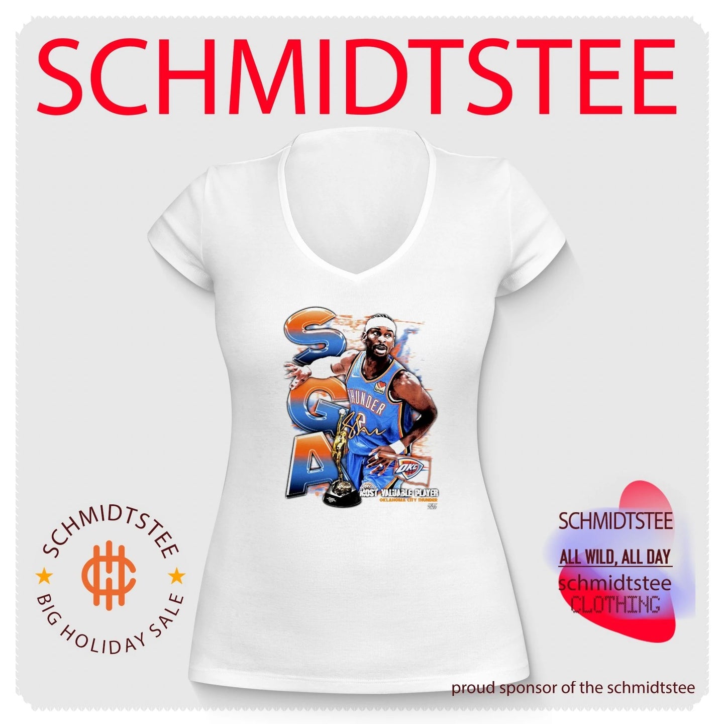 Shai Gilgeous-Alexander OKC Thunder Most Valuable Player 2026 graphic shirt