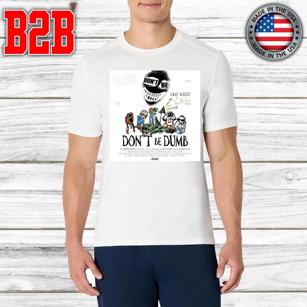 ASAP Rocky Don’t Be Dumb Album Official Tracklist With Tim Burton Presents Shirt