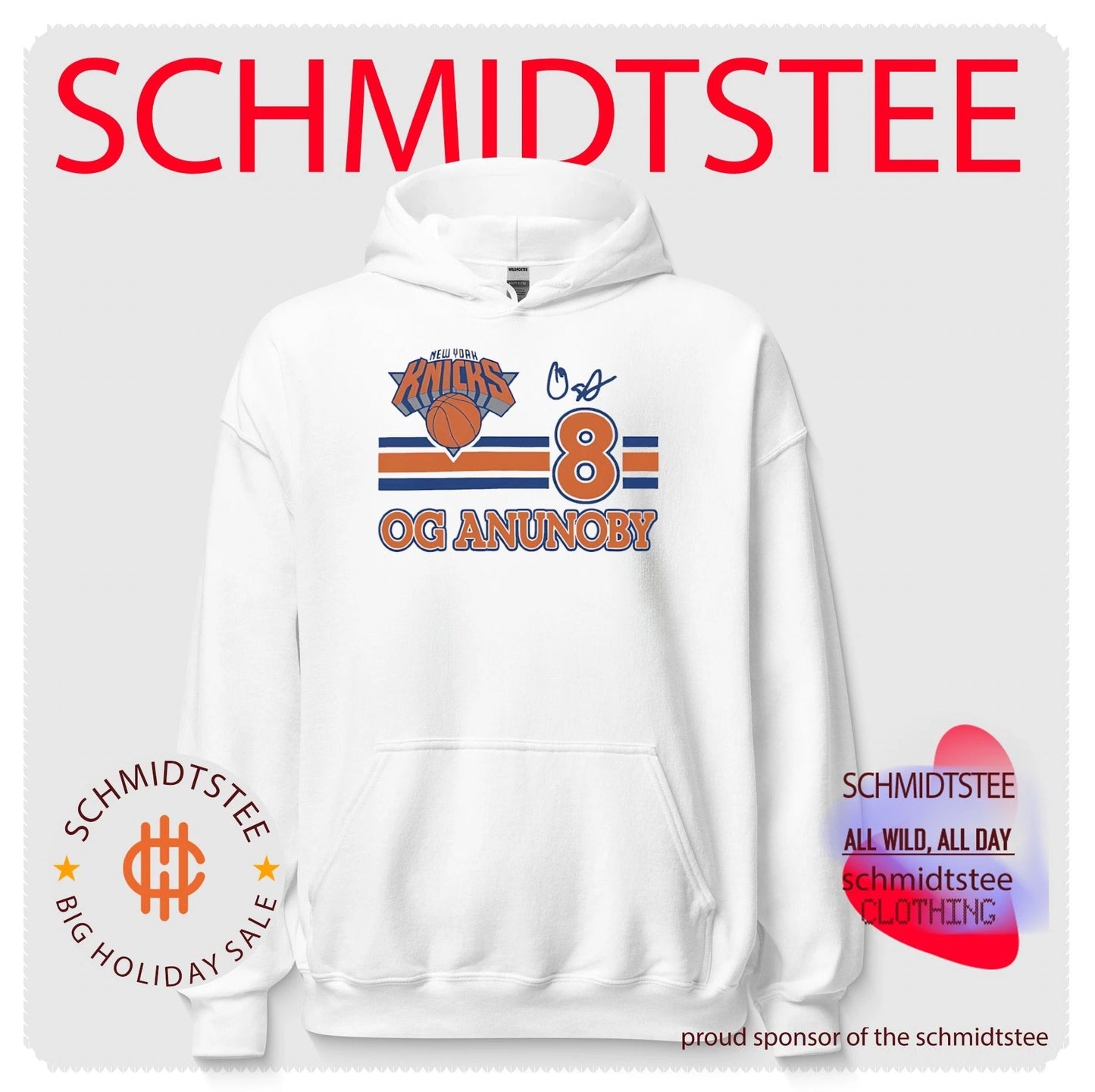 New York Knicks OG Anunoby team logo signature shirt