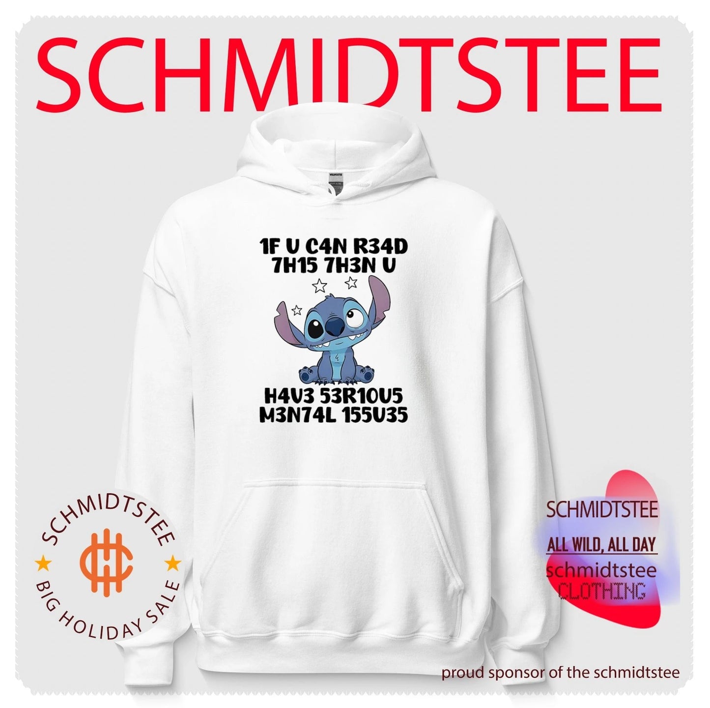 1f u c4n r34d 7h15 7h3n u h4v3 53r10y5 m3n74l 155u35 Stitch shirt