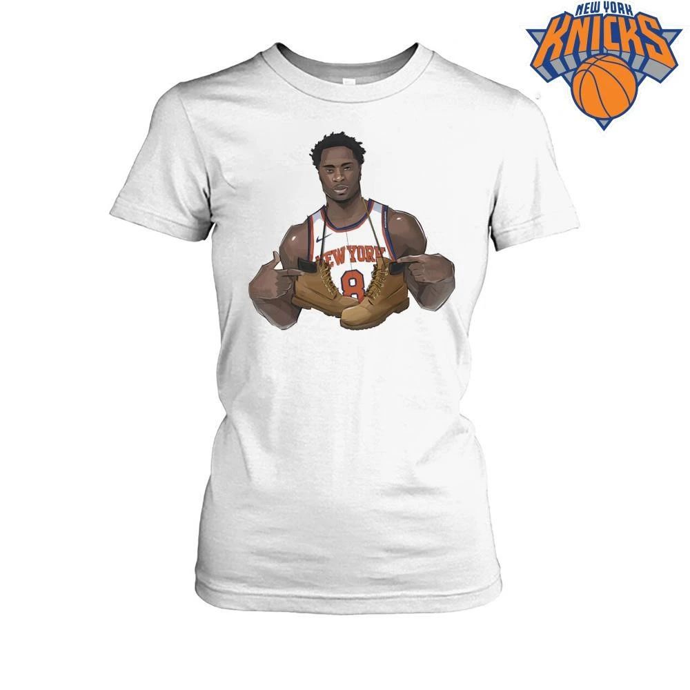OG Anunoby New York Knicks Player Timberland Boots Illustration NBA Finals 2026 Shirt