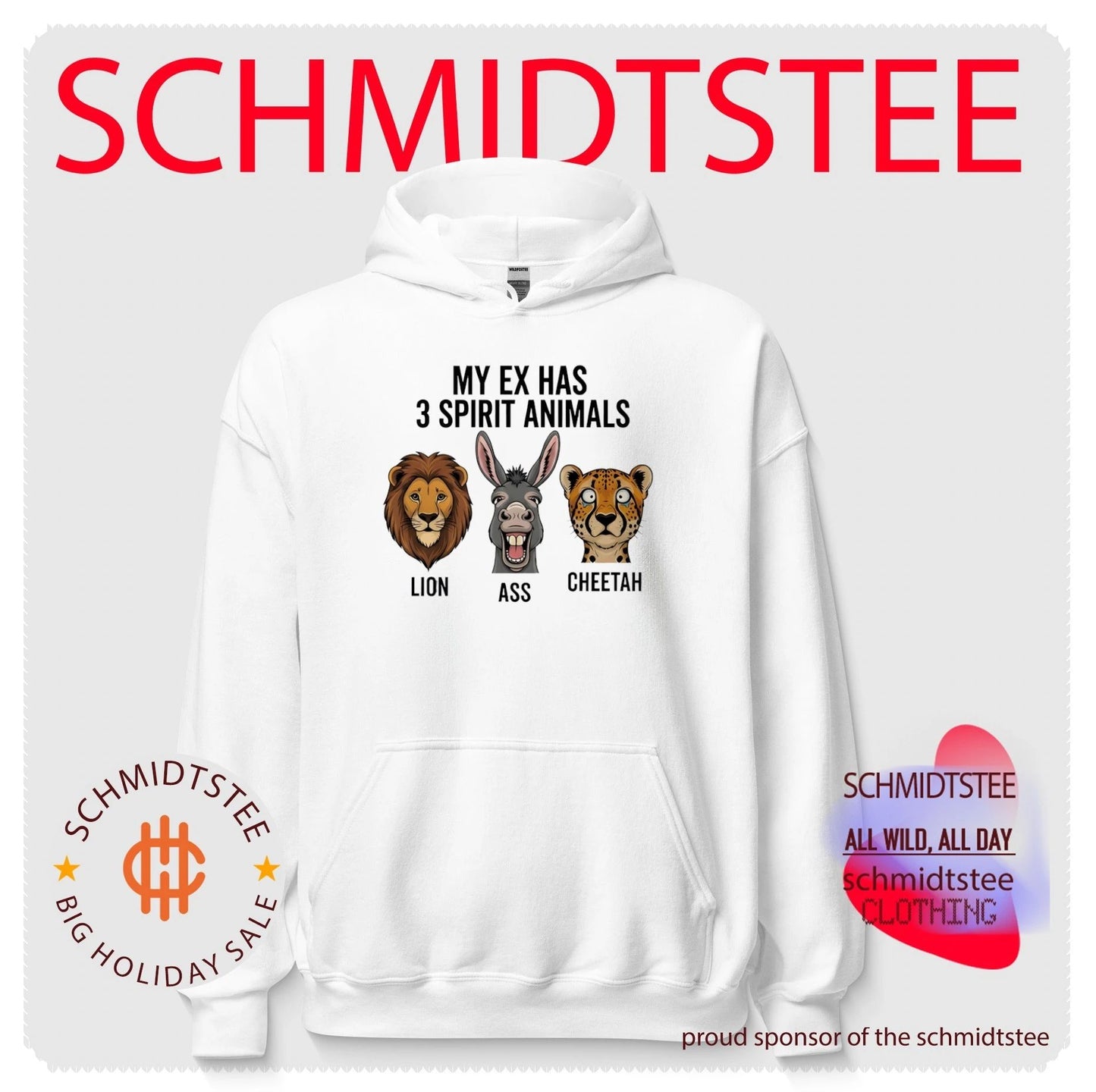 My ex has 3 spirit animals lion ass cheetah shirt