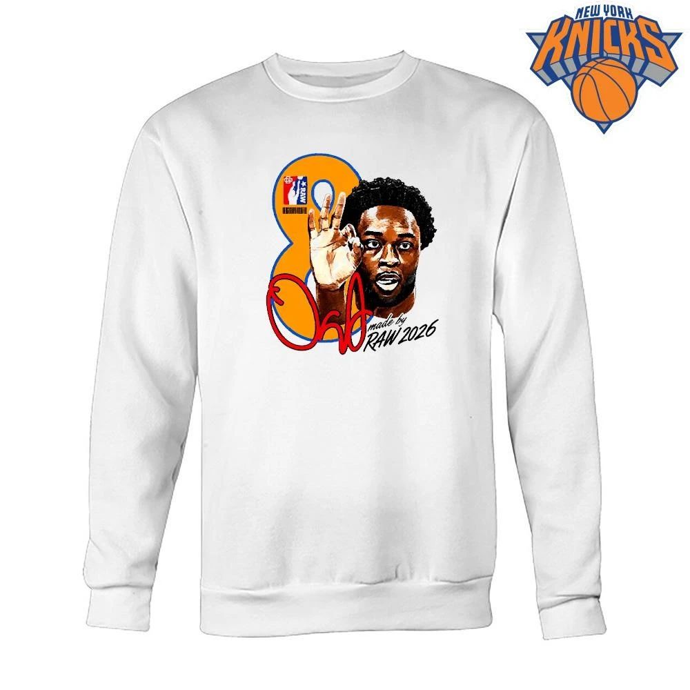 OG Anunoby 8 New York Knicks Made By Raw 2026 Basketball Graphic Streetwear Shirt