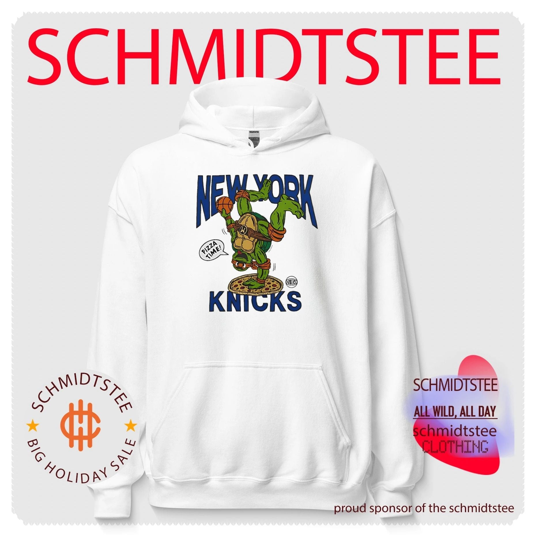 New York Knicks features Teenage Mutant Ninja Turtles pizza time shirt