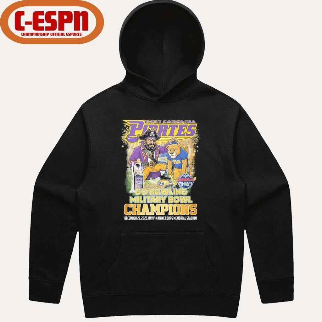 ECU Pirates mascot Military Bowl Champions Shirt