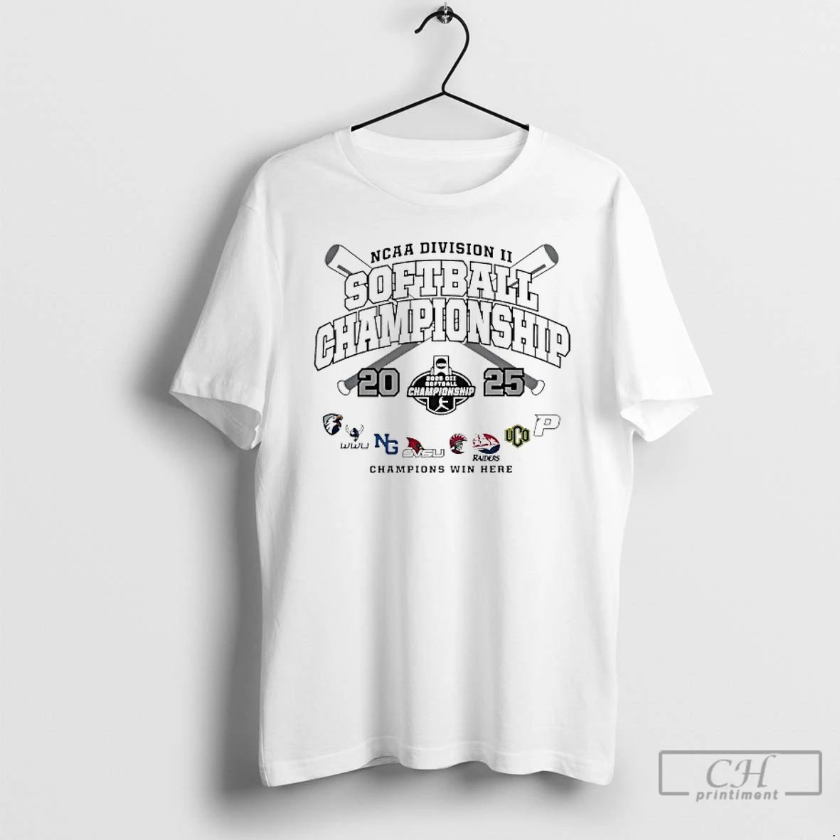 Premium Ncaa Division Ii Softball Championship 8 Teams Logos 2025 T Shirts
