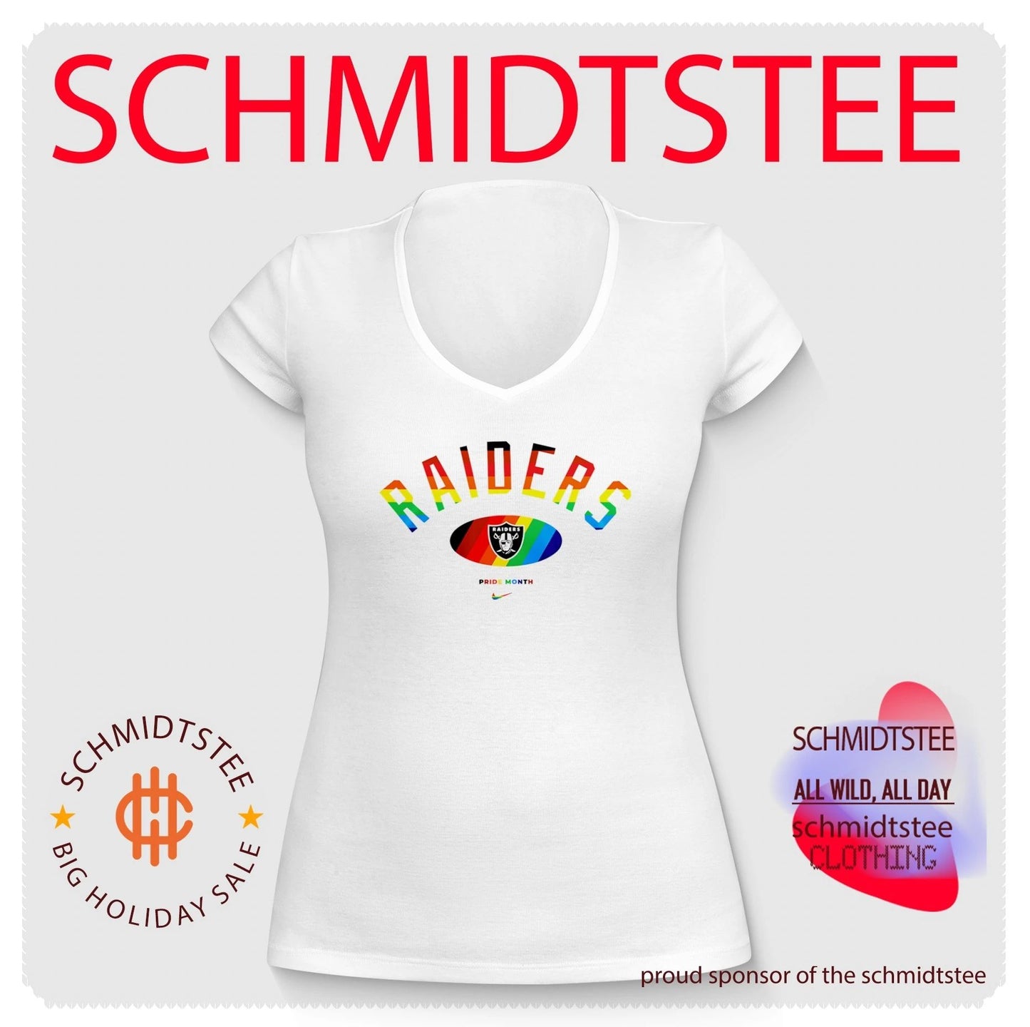 Las Vegas Raiders Pride Month Rainbow logo shirt