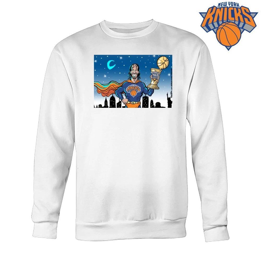 2 New York Knicks Champions NBA 2026 Jalen Brunson Superhero MVP Cartoon Fan Shirt